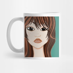 Autumn digital art female portrait Mug